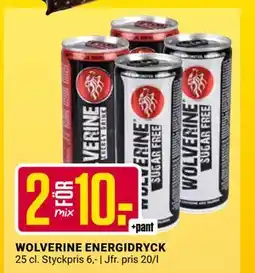 ÖoB WOLVERINE ENERGIDRYCK, SEK 10 erbjuda