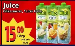 Supergrossen Juice, SEK 15 erbjuda