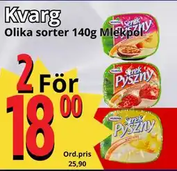 Supergrossen Kvarg, SEK 18 erbjuda
