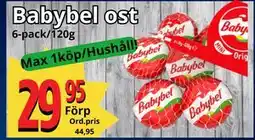 Supergrossen Babybel ost, SEK 29.95 erbjuda