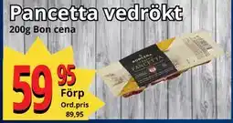 Pancetta vedrökt, SEK 59.95
