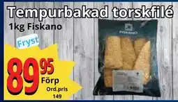 Supergrossen Tempurbakad torskfilé, SEK 89.95 erbjuda