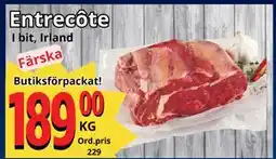 Supergrossen Entrecôte, SEK 189 erbjuda