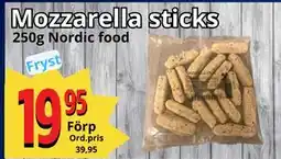 Supergrossen Mozzarella sticks, SEK 19.95 erbjuda