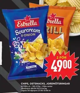 Willys Hemma CHIPS, OSTSNACKS, JORDNÖTSRINGAR, SEK 49 erbjuda