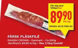 Willys Hemma FÄRSK FLÄSKFILÉ, Medlemspris erbjuda