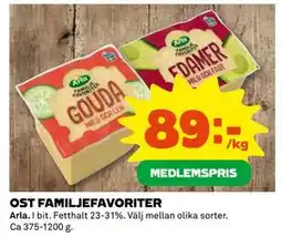 Coop Daglivs OST FAMILJEFAVORITER, Medlemspris erbjuda