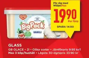 Willys Hemma GLASS, Medlemspris erbjuda