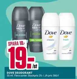 ÖoB DOVE DEODORANT, SEK 19 erbjuda