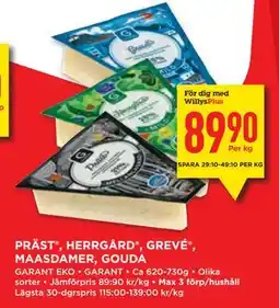 Willys Hemma PRÄST , HERRGÅRD , GREVÉ , MAASDAMER, GOUDA, Medlemspris erbjuda