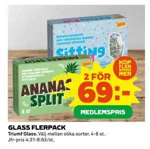 Coop Daglivs GLASS FLERPACK, Medlemspris erbjuda