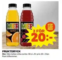 Coop Daglivs FRUKTDRYCK, SEK 20 erbjuda