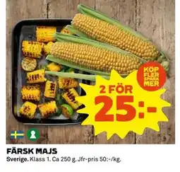 Coop Daglivs FÄRSK MAJS, SEK 25 erbjuda