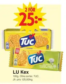 Matöppet LU Kex, SEK 25 erbjuda