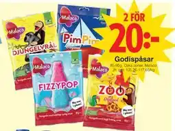 Matöppet Godispåsar, SEK 20 erbjuda