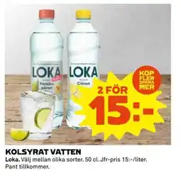 Coop Daglivs KOLSYRAT VATTEN, SEK 15 erbjuda