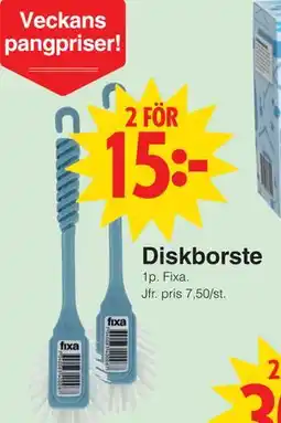 Matöppet Diskborste, SEK 15 erbjuda