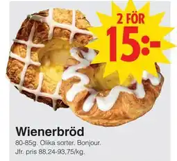Matöppet Wienerbröd, SEK 15 erbjuda