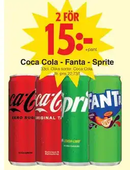 Matöppet Coca Cola - Fanta - Sprite, SEK 15 erbjuda