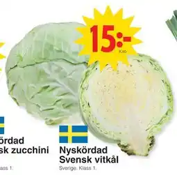 Matöppet Nyskördad Svensk vitkål, SEK 15 erbjuda