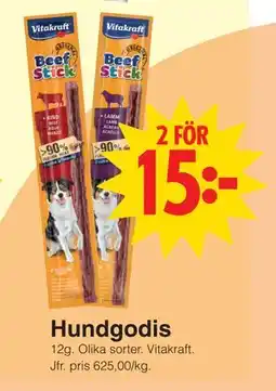 Matöppet Hundgodis, SEK 15 erbjuda