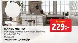 Jem&Fix KAKEL METRO, SEK 229 erbjuda