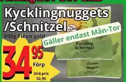 Kycklingnuggets/Schnitzel, SEK 34.95