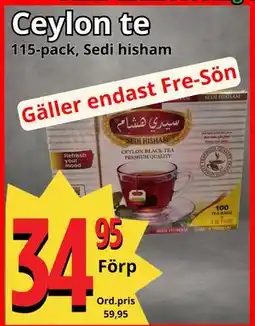 Ceylon te, SEK 34.95