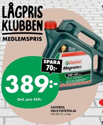 ÖoB Castrol Motorolja erbjuda