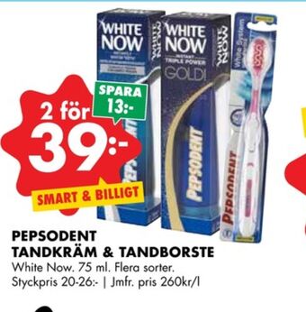 ÖoB Pepsodent Tandkräm erbjuda