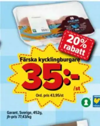 Garant Kycklingburgare