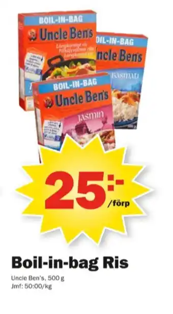 Pekås Uncle Bens Ris erbjuda