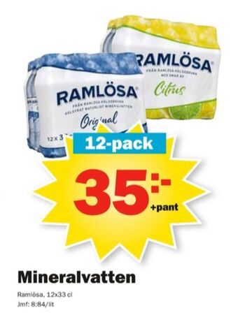 Pekås Ramlösa Mineralvatten erbjuda