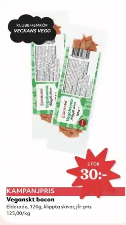 Hemköp ELDORADO Veganskt bacon erbjuda