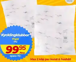 Matrix Butikerna Kycklingklubbor erbjuda