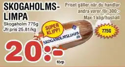 Nya Pulsen Skogaholmslimpa erbjuda