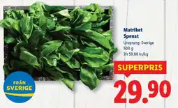 Lidl Matriket Spenat erbjuda