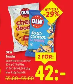 Lidl OLW snacks erbjuda