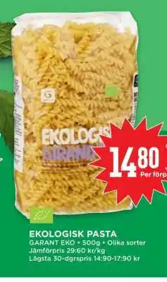 Willys EKOLIGISK PASTA erbjuda