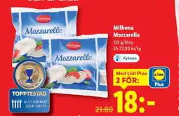 Lidl MILBONA Mozzarella erbjuda