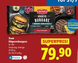 Lidl Scan högrevsburgare erbjuda