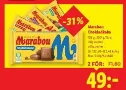 Lidl Marabou chokladkaka erbjuda