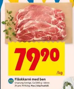 ICA Supermarket FLÄSKKARRÉ MED BEN erbjuda