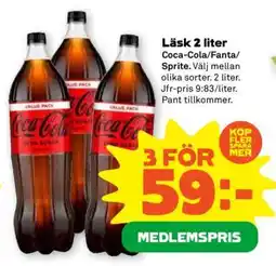 Coop Läsk 2 liter erbjuda