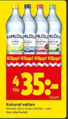 ICA Supermarket Kolsyra Vatten erbjuda