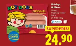 Lidl Hot Dogs Grillkorv erbjuda