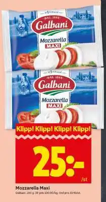 ICA Supermarket Mozzarella Maxi erbjuda