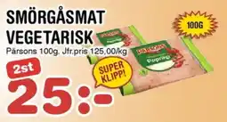 Nya Pulsen PÄRSONS Smörgåsmat vegetarisk erbjuda
