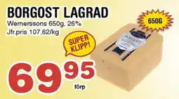 Nya Pulsen WERNERSSONS Borgost lagrad erbjuda