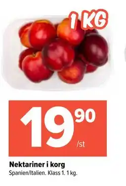 Coop Extra Nektariner i korg, SEK 19.9 erbjuda
